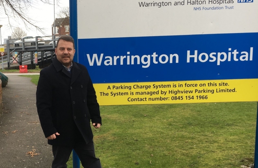 Andy Carter at Warrington Hospital