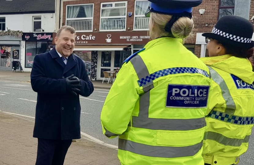 Andy Carter and Cheshire Police Officers