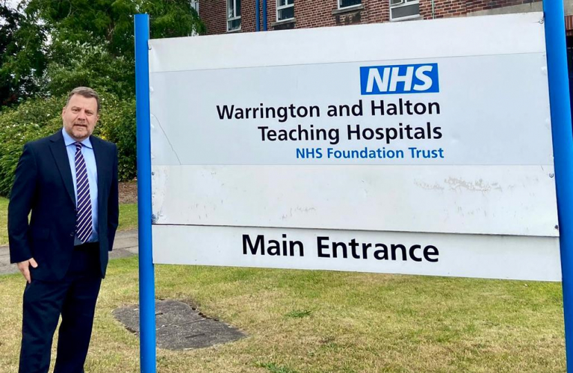 Andy Carter MP at Warrington Hospital