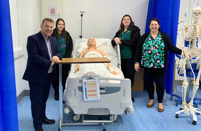 Andy Carter MP Health and Social Care Academy visit