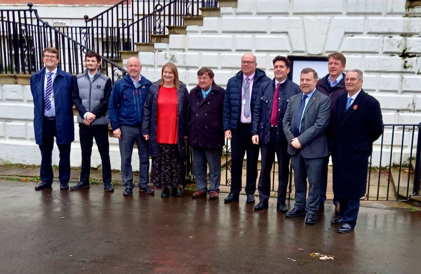 Rail Minister, Andy Carter MP and Warrington Councillors