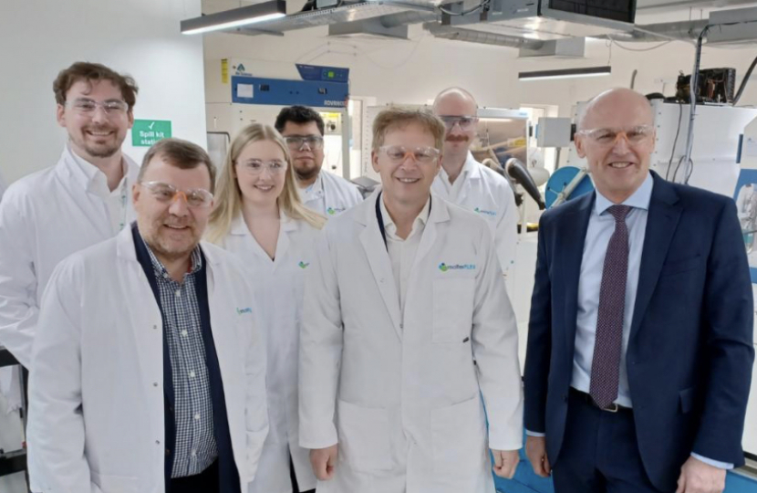 Andy Carter with Grant Shapps at Warrington nuclear cluster 