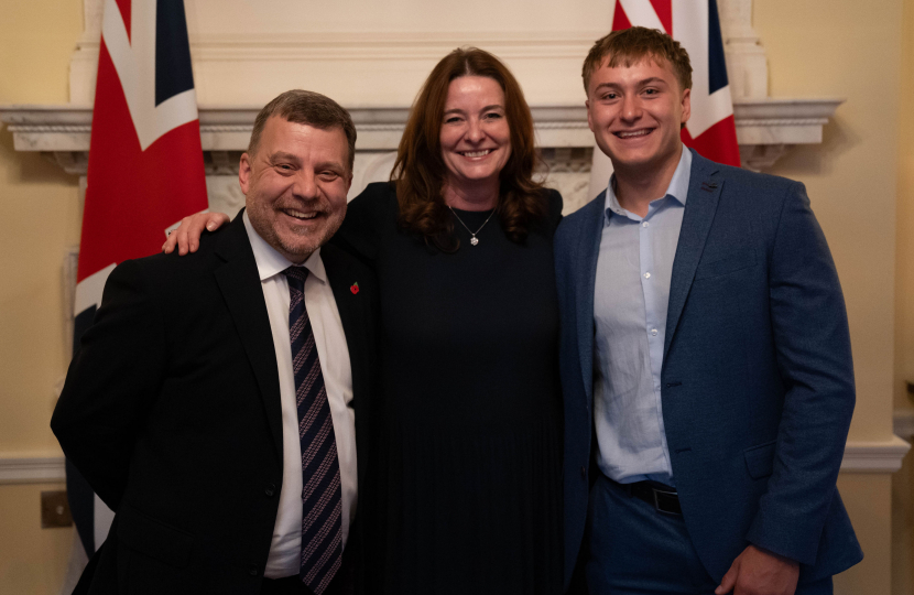 Andy Carter MP, Education Secretary Gillian Keegan MP, Luke Turner