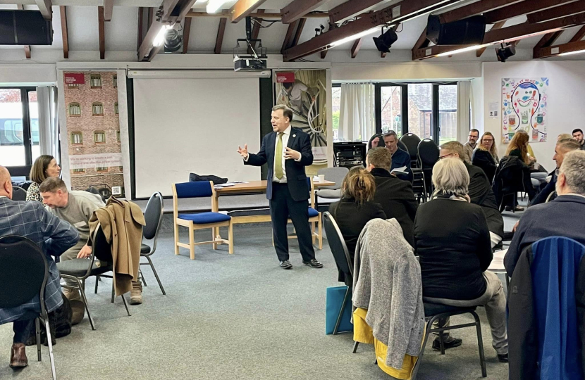 Andy speaking at HMP Thorn Cross