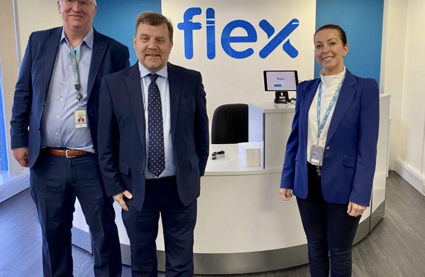 Andy Carter MP visits Flex