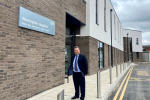 Andy Carter outside Warrington Hospital