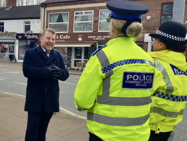 Andy Carter and Cheshire Police Officers