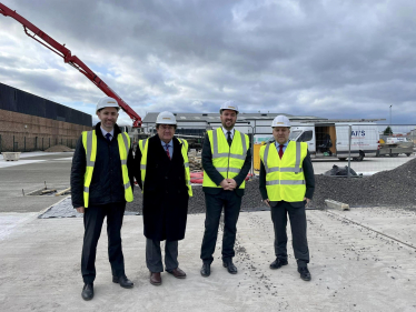 Richard Holden visit to new bus depot