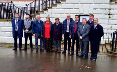 Rail Minister, Andy Carter MP and Warrington Councillors