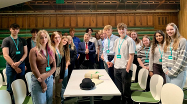 Lymm 6th form in Parliament 